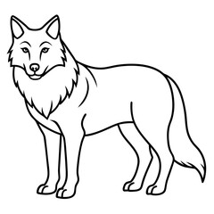 Sleek Wolf One-Line Vector Art