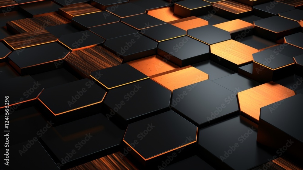 Poster graphite honeycomb pattern seamless hexagonal background design for modern aesthetics