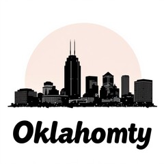 Fototapeta premium A vibrant city skyline featuring modern buildings trees and a clear sky showcasing urban growth and architectural diversity silhouetted skyline cityscape architecture illustration building city vector