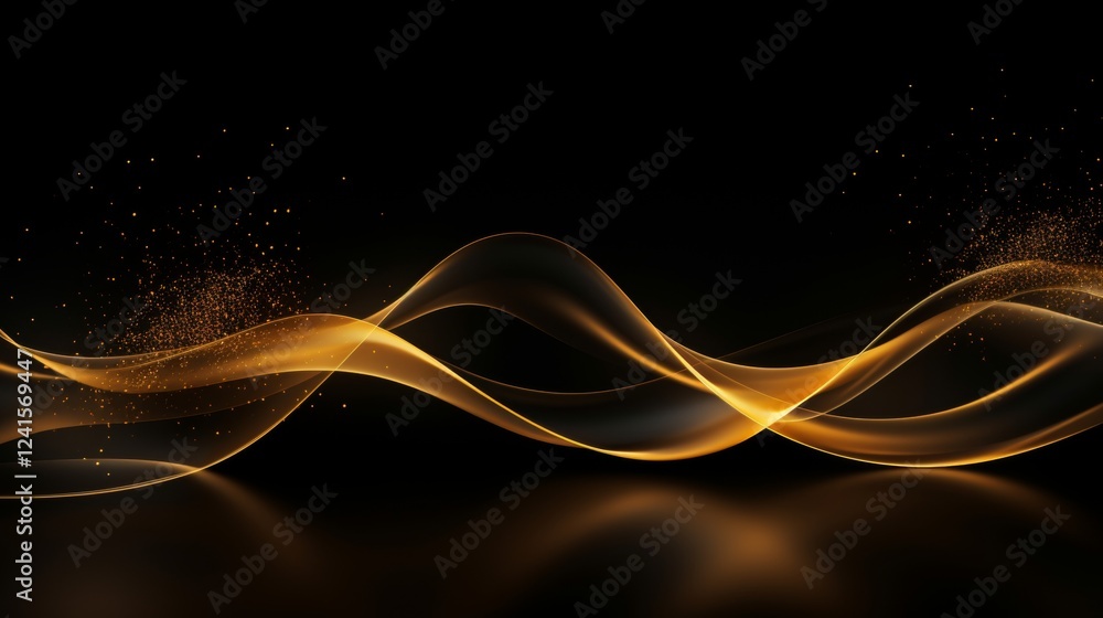 Aufkleber elegant gold thread gradient design from dense to sparse lines for a soft, modern aesthetic