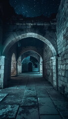 Obraz premium At night At night Mjar is shrouded in an atmospher_009