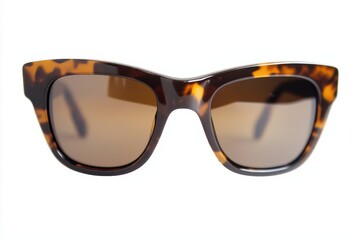 Fototapeta premium Stylish tortoiseshell sunglasses perfect for sunny days and fashion-forward looks.