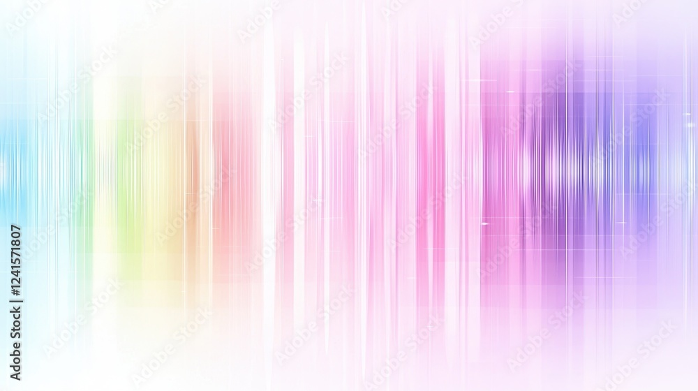 Poster colorful abstract waves create a vibrant visual representation of sound frequencies and emotions in 