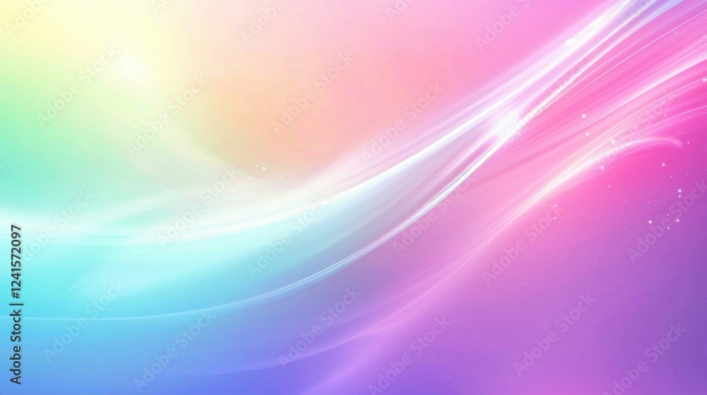 Poster colorful abstract background with smooth gradients blending pastel shades creating a vibrant and ser