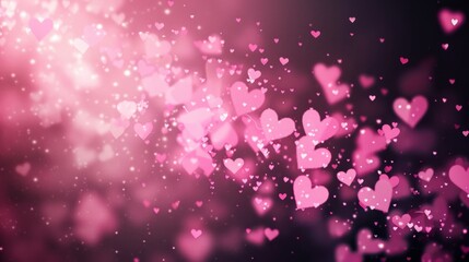 Romantic Pink Hearts Background: A Valentine's Day Dream