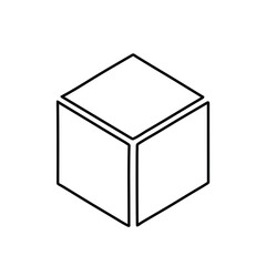 Cube Solid vector illustration icon. Design is Suitable for Web Page, Cube Icon Shape for design Easily editable