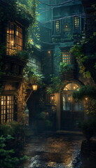 Fototapeta premium At night At night Rocheford Bawley transforms into_010
