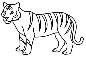 Tiger in One Stroke – Vector Art