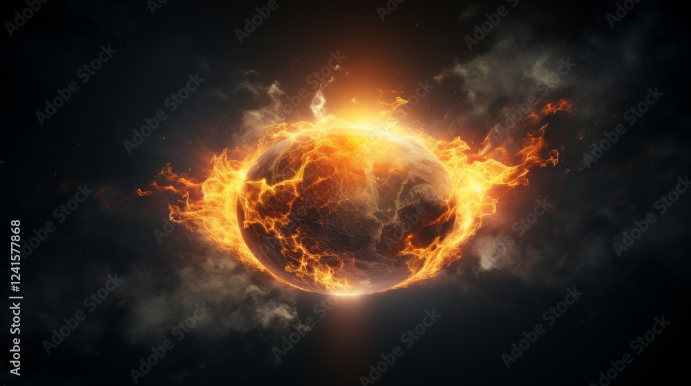 Poster minimalist earth against black space with subtle atmospheric glow creating depth and serenity