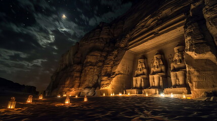 At night At night the Abu Simbel Temple complex is_008