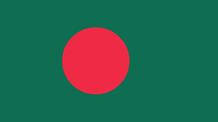 Vector design and illustration of the Bangladesh flag icon, featuring the red and green colors of the national flag, in a digital style.