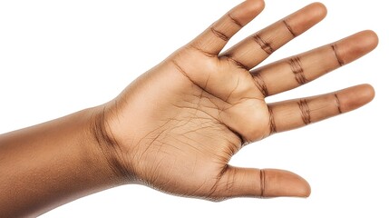 Open Hand Palm Up, Dark Skin Tone