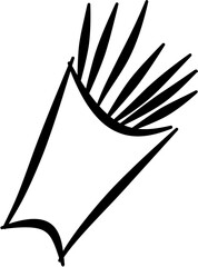 Fast Food Restaurant. Hand drawn vector isolated doodle. French fries 