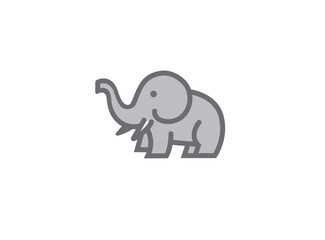 Elephant logo design Vector illustration 