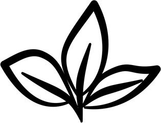 Fast Food Restaurant. Hand drawn vector isolated doodle. Leaf