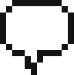 Simple pixelated speech bubble representing digital communication