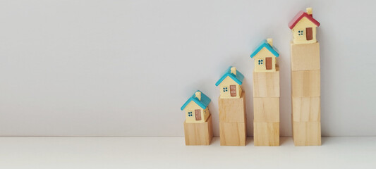 Growing housing market trends business sector visual representation minimalist environment elevated perspective