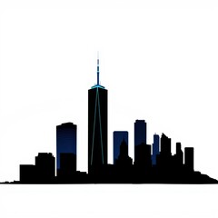 Seattle washington skyline silhouetted skyline cityscape architecture illustration building city vector