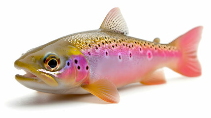 Fresh trout fish isolated on white background, food, recipe