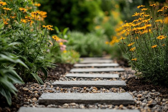 Creating a tranquil garden oasis home's stepping rock pathway - Powered by Adobe