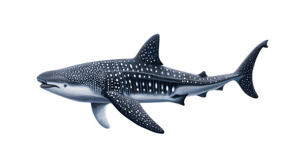 Naklejka premium Whale shark with dotted pattern skin isolated on white background