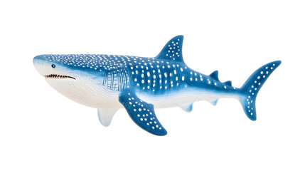 Whale shark with dotted pattern skin isolated on white background