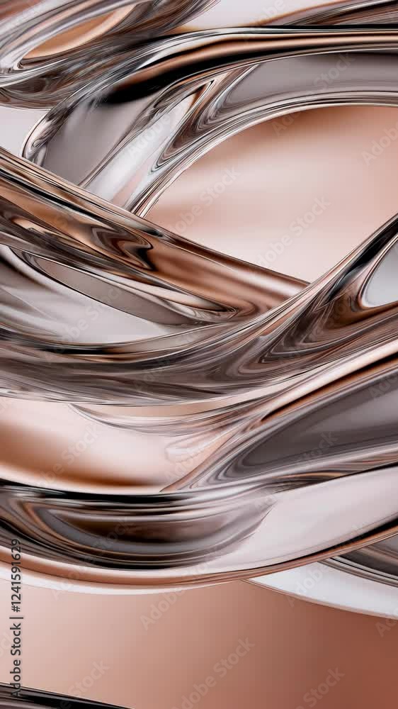Poster intricate glass shapes intertwine, showcasing unique reflections and highlights, creating a captivat
