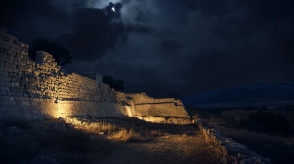 At night In the dark Mycenae is shrouded in an atm_007
