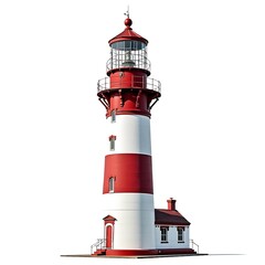 lighthouse on white