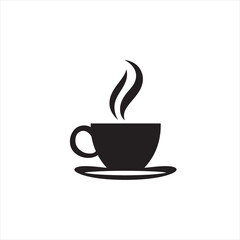 Fototapeta premium Minimalist coffee cup silhouette vector