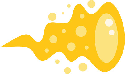 Abstract magic potion splashing with bubbles and dots, creating a dynamic and vibrant effect