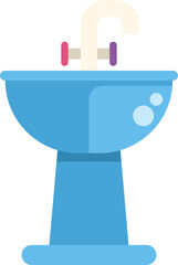 Bathroom sink with faucet and handles, offering handwashing and hygiene solutions