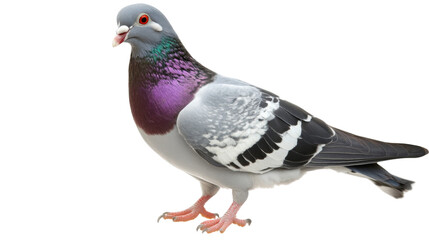 Fototapeta premium Beautiful pigeon standing with transparent background