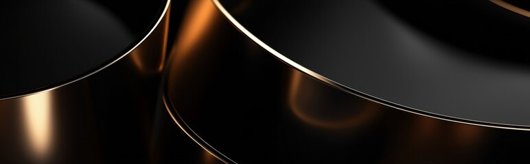 Minimalist luxury mockup background with space for text featuring a sleek black and gold theme, designed for high-end branding, luxury products, or exclusive events