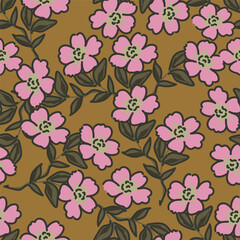 Beautiful seamless pattern with floral background.