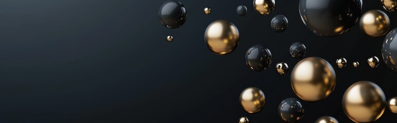 Minimalist luxury mockup background with space for text featuring floating 3D spheres in monochrome tones, suitable for abstract, technology, or creative branding