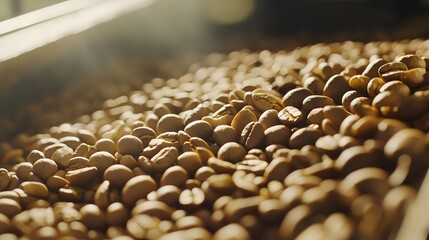 Obraz premium A close-up shot of coffee beans 