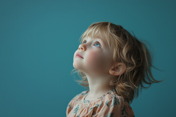 3 year old child isolated