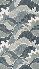 Camouflage background showing abstract wavy shapes in shades of gray