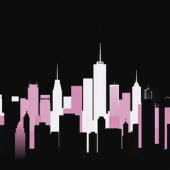 Fototapeta premium Mexico city skyline cityscape landmark silhouette travel background silhouetted skyline cityscape architecture illustration building city vector