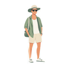 Malta Man Summer Clothes and Style – A Stylish and Comfortable Vector Illustration for Warm-Weather Fashion

