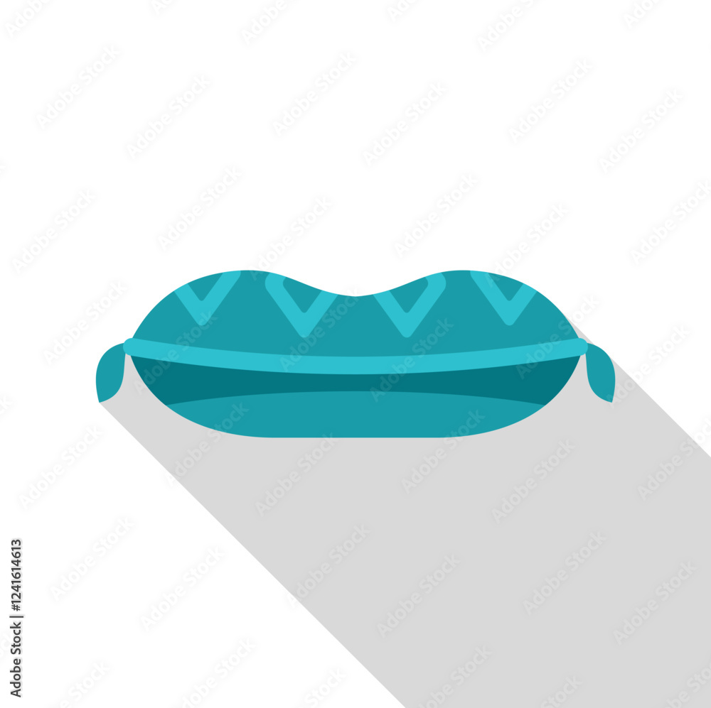 Aufkleber comfortable turquoise rectangular cushion with tassels and a chevron pattern, perfect for adding a t