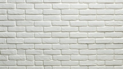 Fototapeta premium White Brick Wall Texture – Clean and Modern Background for Design and Photography Projects