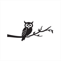  Minimalist owl bird Silhouette Vector