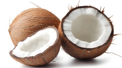 61. A fresh coconut, its water and flesh offering antioxidants to hydrate and protect organs