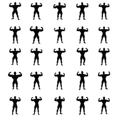 A set of muscular bodybuilder vector silhouette isolated,bodybuilders posing in a contest silhouette,body builder posing silhouette
