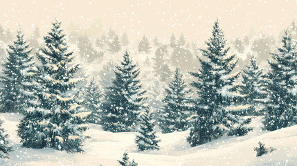 Obraz premium winter landscape with trees