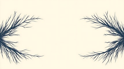 Obraz premium Branches frame, pale background. Design template