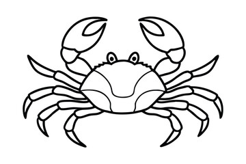 Crab line art vector style illustration3.eps