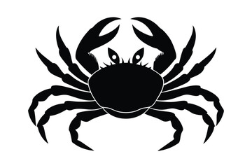 Crab silhouette vector art illustration3.eps